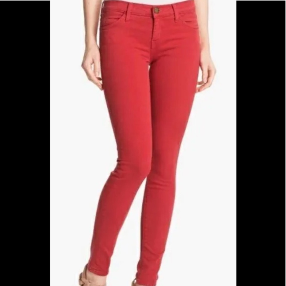Current Elliot Red Skinny Jeans